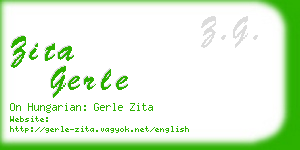 zita gerle business card